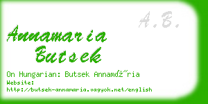 annamaria butsek business card